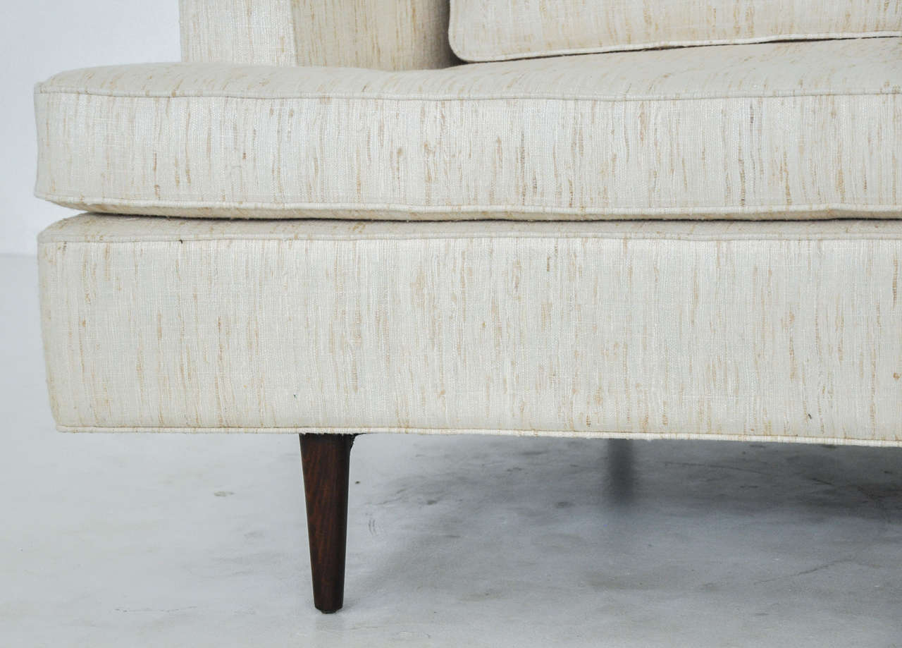 Upholstery Curved Sofa by Edward Wormley for Dunbar
