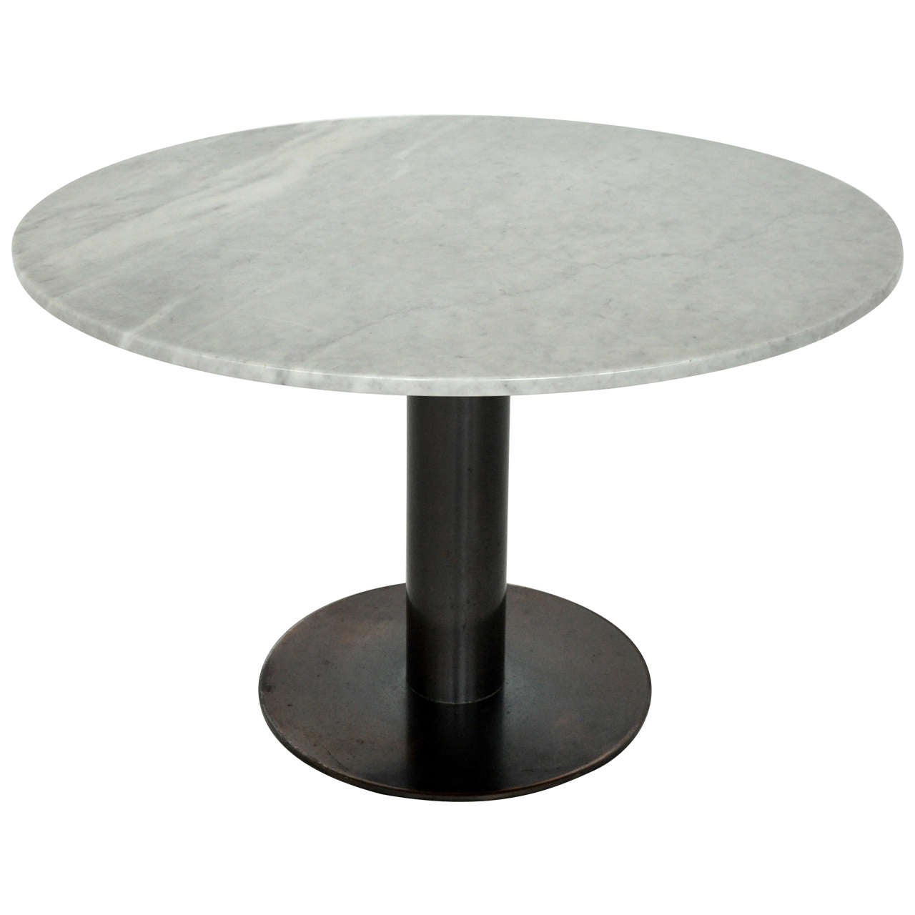 Nicos Zographos Dining Table with Bronze Base For Sale at 1stDibs