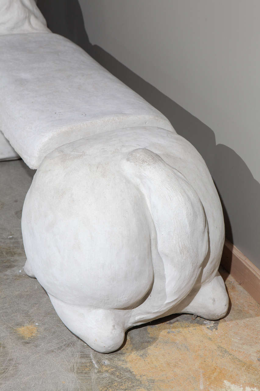 Cement Garden Horse Bench at 1stDibs concrete horse bench, cement bench