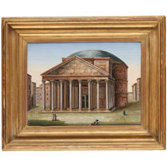 Roman Micromosaic Depicting "The Pantheon"