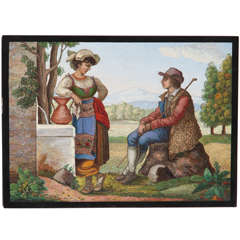 Roman Micromosaic Depicting "Country Scene"