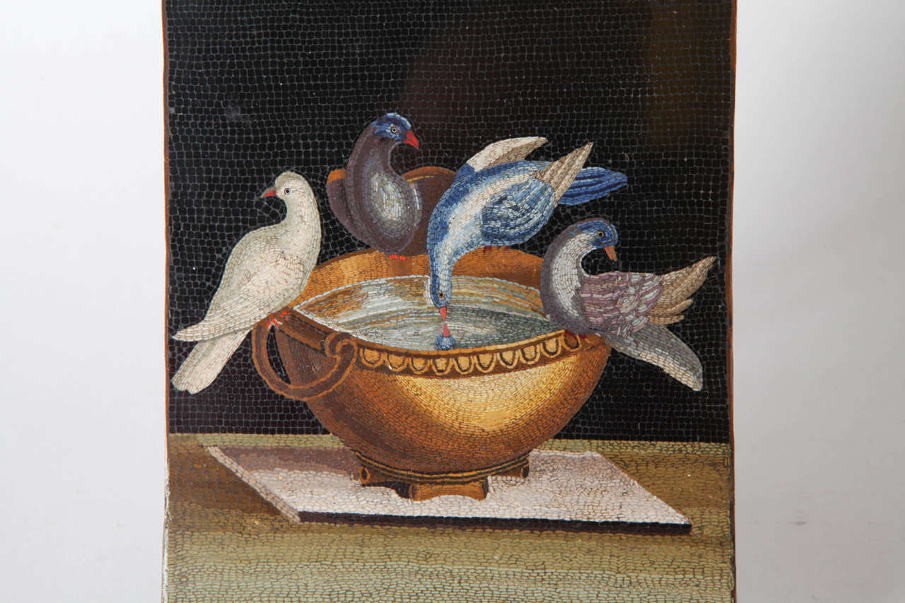 This fine micro mosaic could possibly be attributed to the Vatican Workshop