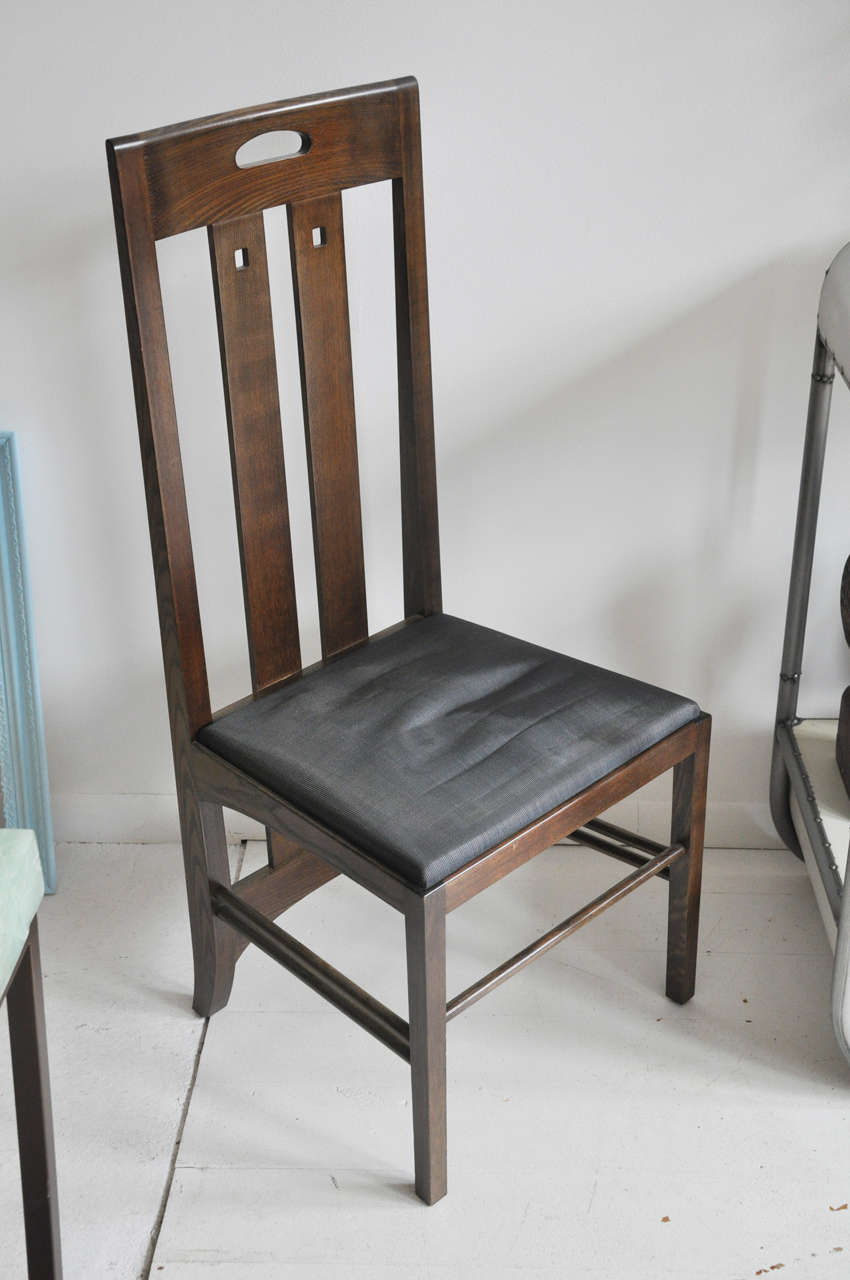 Mid-20th Century Set of Eight Cassina by Charles Mackintosh Dining Chairs For Sale