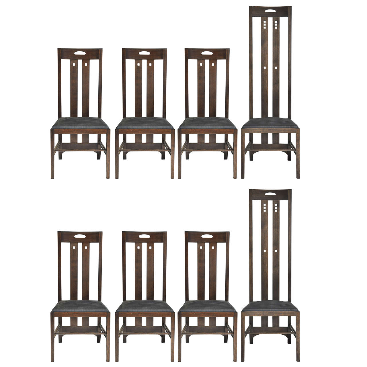 Set of Eight Cassina by Charles Mackintosh Dining Chairs For Sale