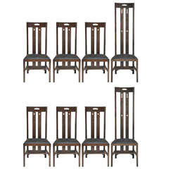 Set of Eight Cassina by Charles Mackintosh Dining Chairs