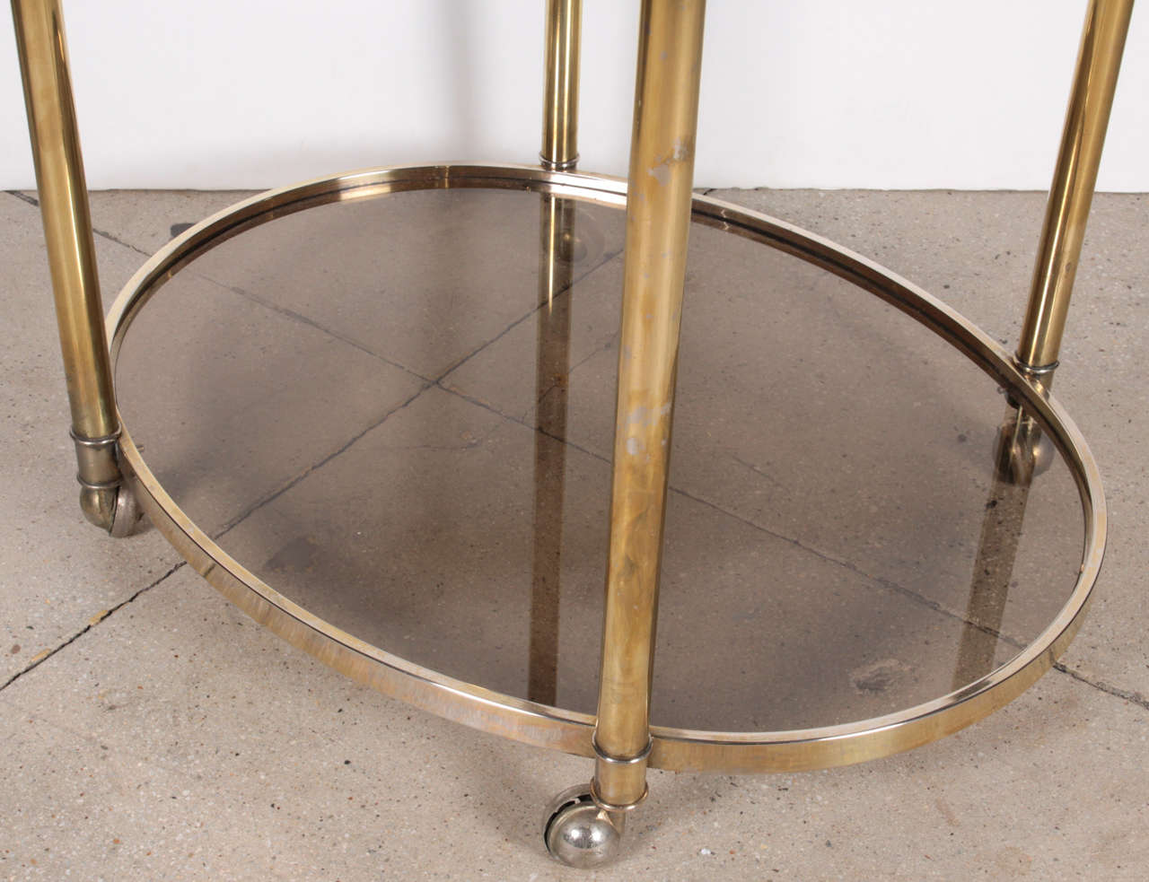 Mid-20th Century Mid Century Brass Bar Trolley For Sale