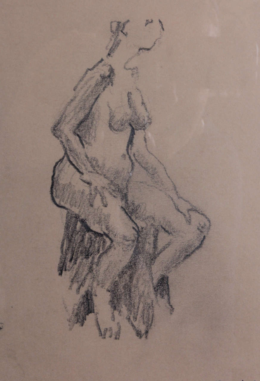 American Mid Century Pencil Study For Sale