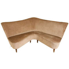 Mid-century Italian design corner sofa