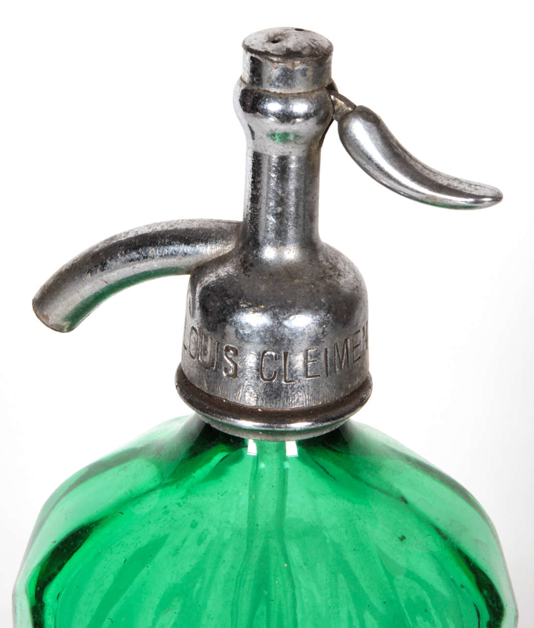 Two Green French Vintage Seltzer Bottles at 1stDibs