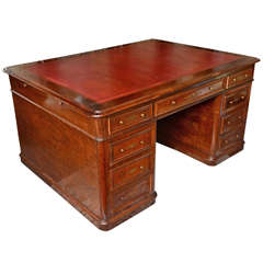 Superb 19th c English Mahogany Partners Desk Superb 19th c English Mahogany Partners Desk