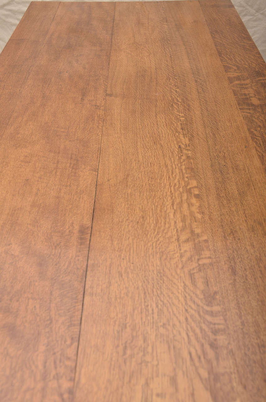 British English Oak Trestle Base Gordon Russell Table