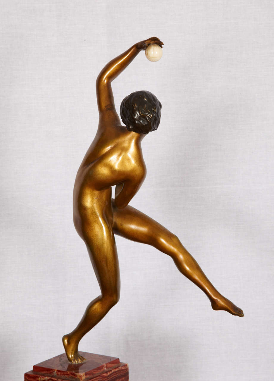 Bronze Art Deco Sculpture by Maurice Guiraud-Rivière For Sale