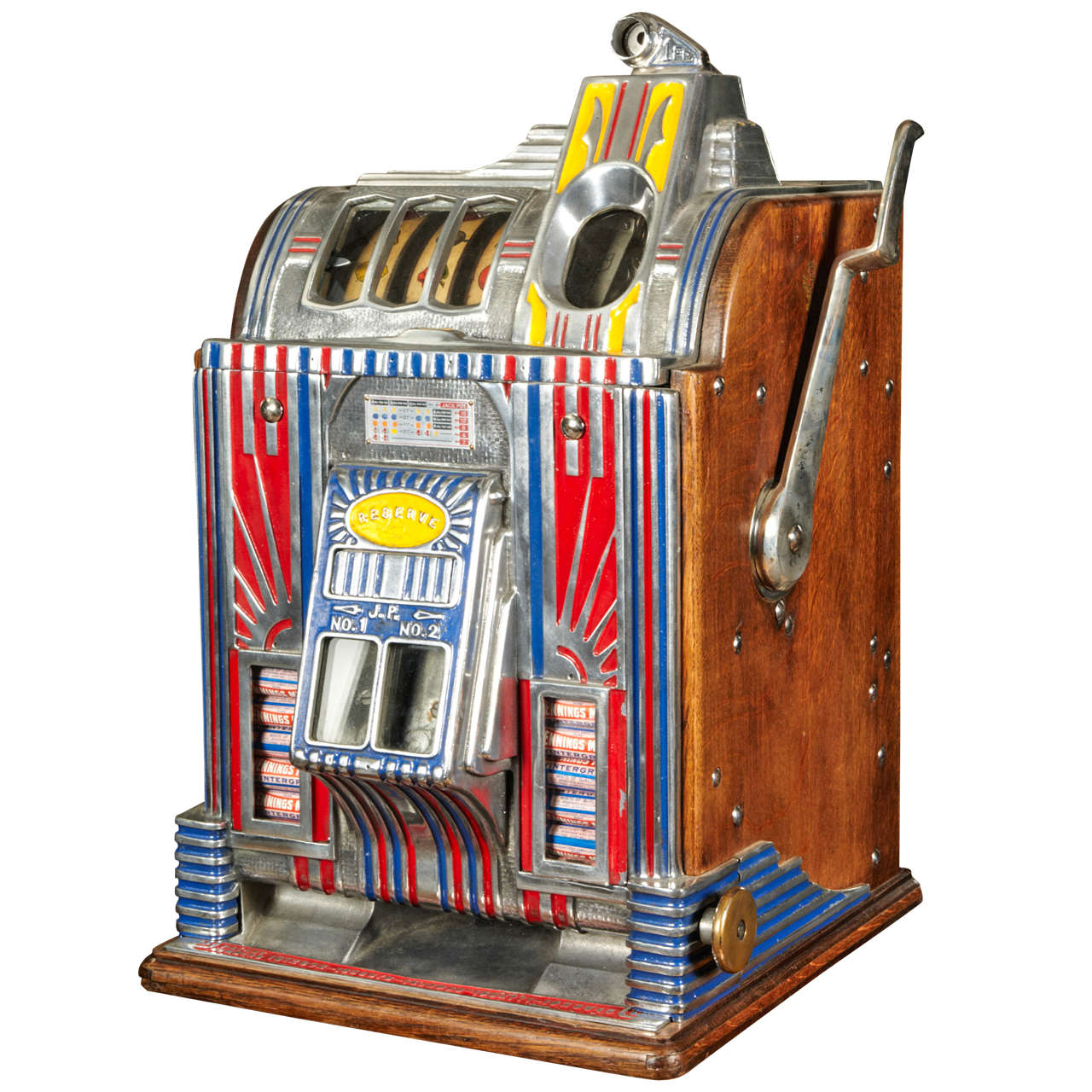 Jennings Art Deco Gambling Machine circa 1933 For Sale