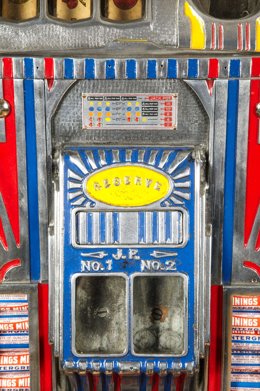 Mid-20th Century Jennings Art Deco Gambling Machine circa 1933 For Sale