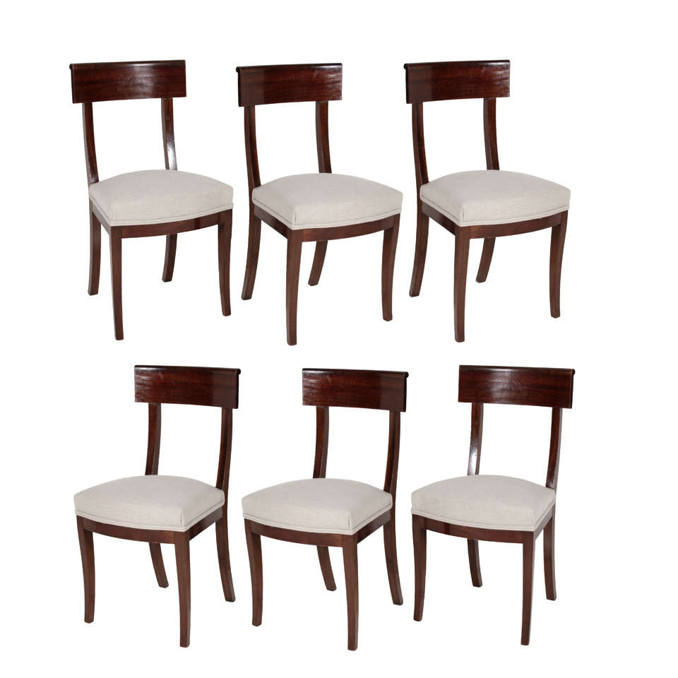Set of Six Directoire Chairs For Sale
