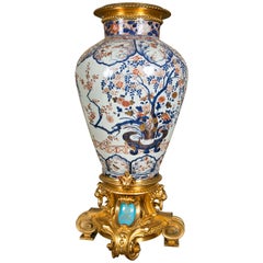17/18th Century Japanese Imari Vase with 19th Century Gilt Bronze Mounts