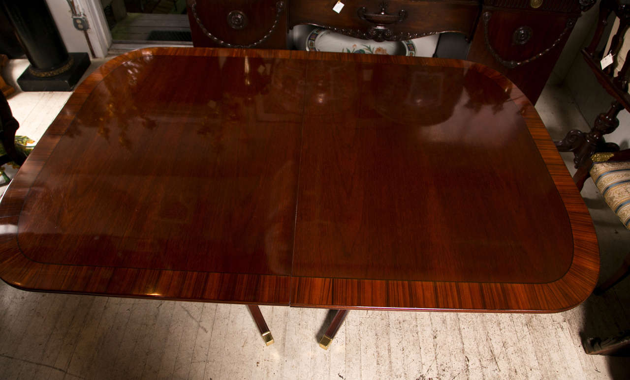 British Mahogany  Double Pedestal Dining Table