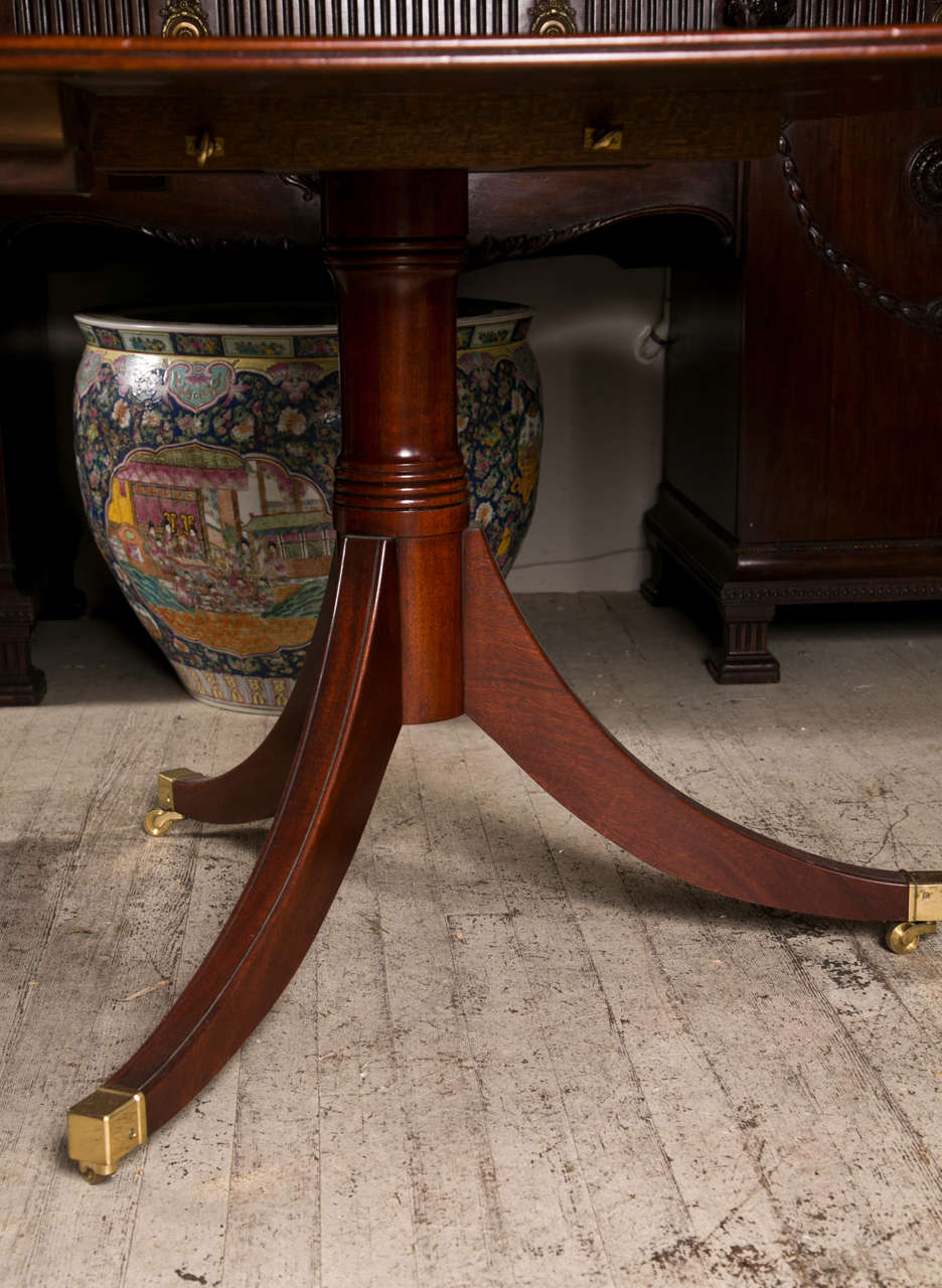 Mid-20th Century Mahogany  Double Pedestal Dining Table