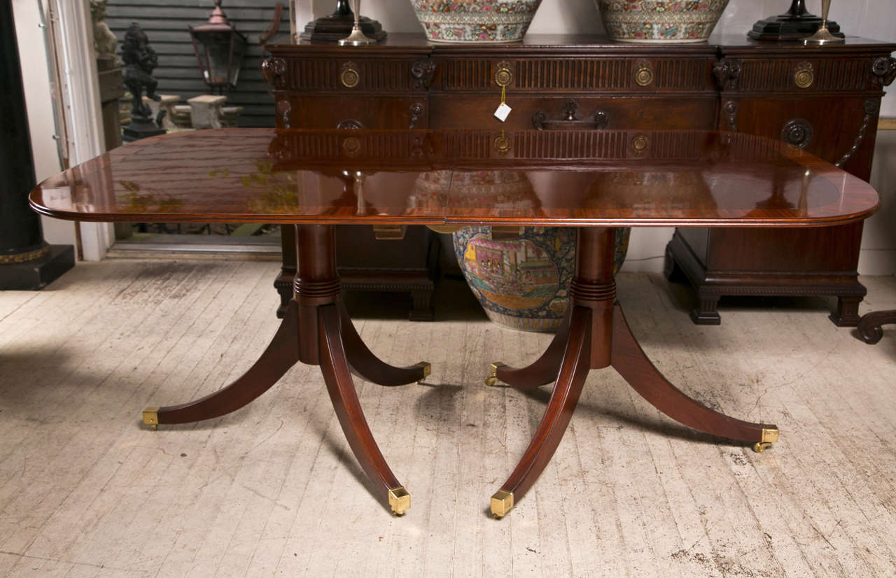 Mahogany  Double Pedestal Dining Table 3