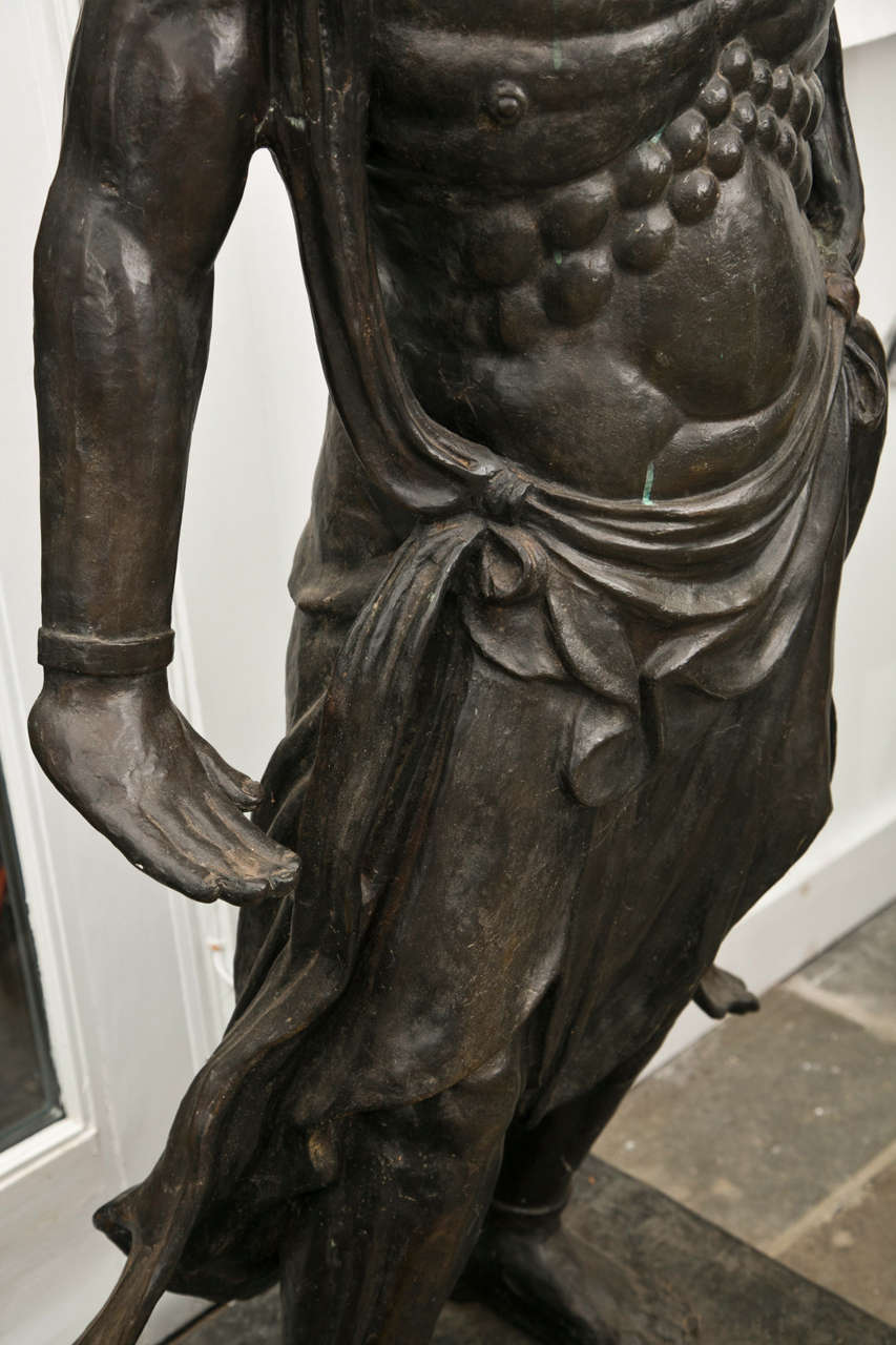 Lifesized Pair of Bronze Japanese Nio Guardians For Sale at 1stDibs