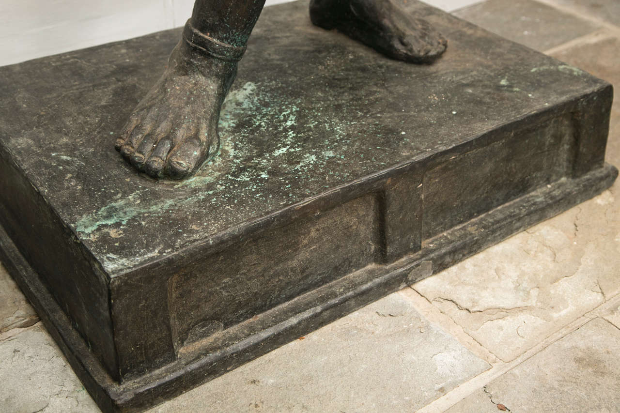 Lifesized Pair of Bronze Japanese Nio Guardians For Sale at 1stDibs