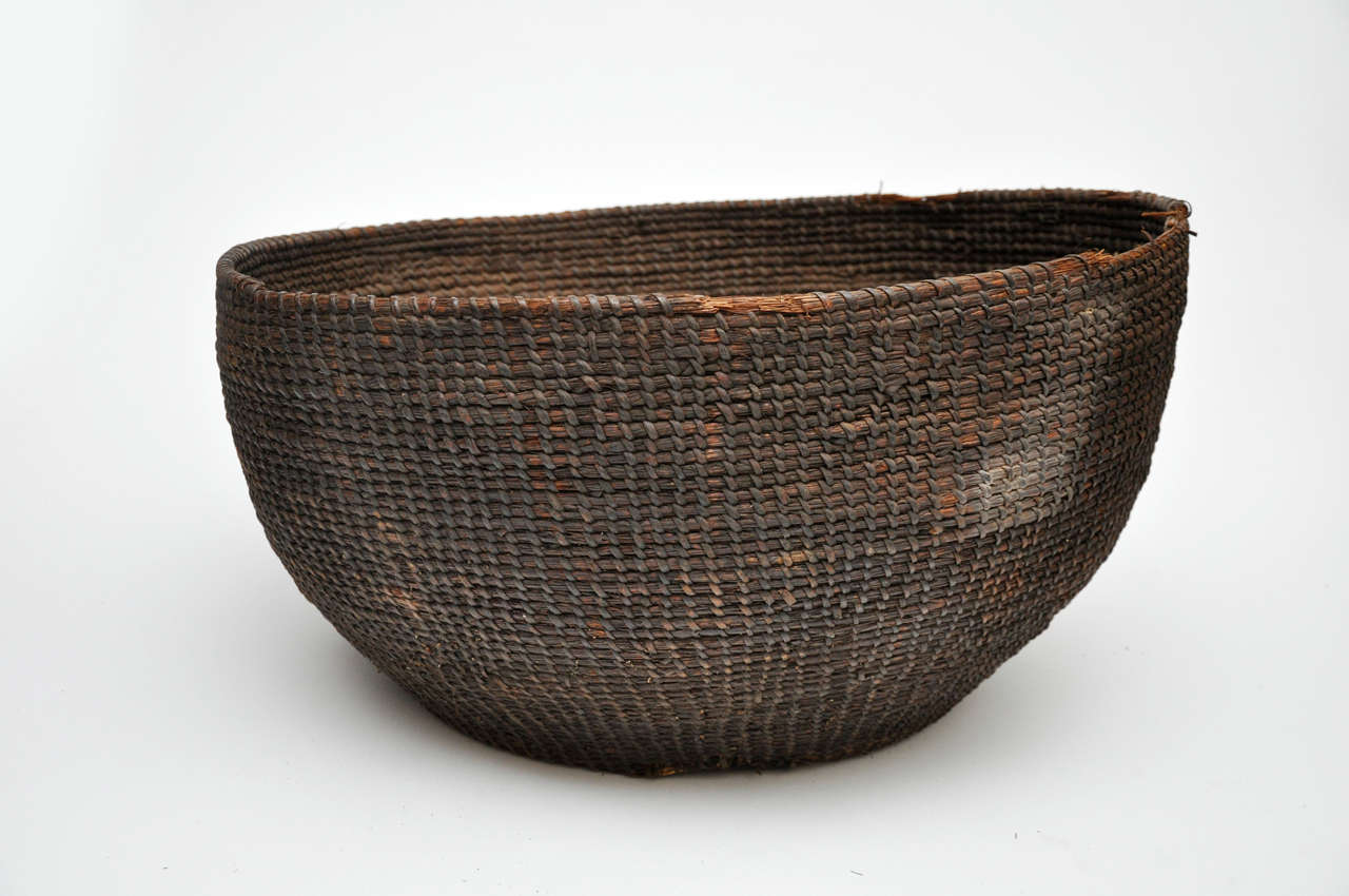 Straw Early 20th Century Woven Nigerian Food Baskets
