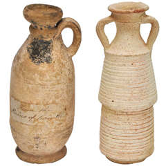Roman Terra Cotta Bottles with Handles