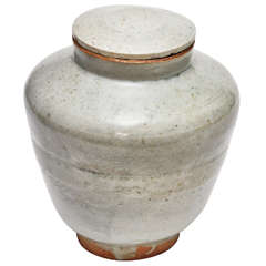 Antique Ming Dynasty Apothecary Jar with Lid