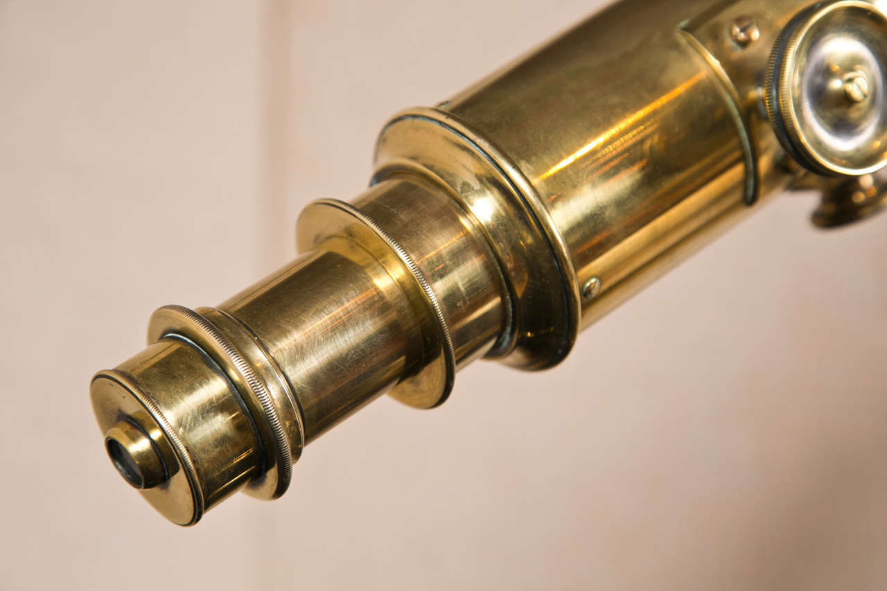 This handsome brass instrument on a solid brass tripod stand would look stunning on a desk or library shelf. Though its optics still work, its usefulness is far surpassed by the lenses on many of today’s point and shoot cameras. However, its looks