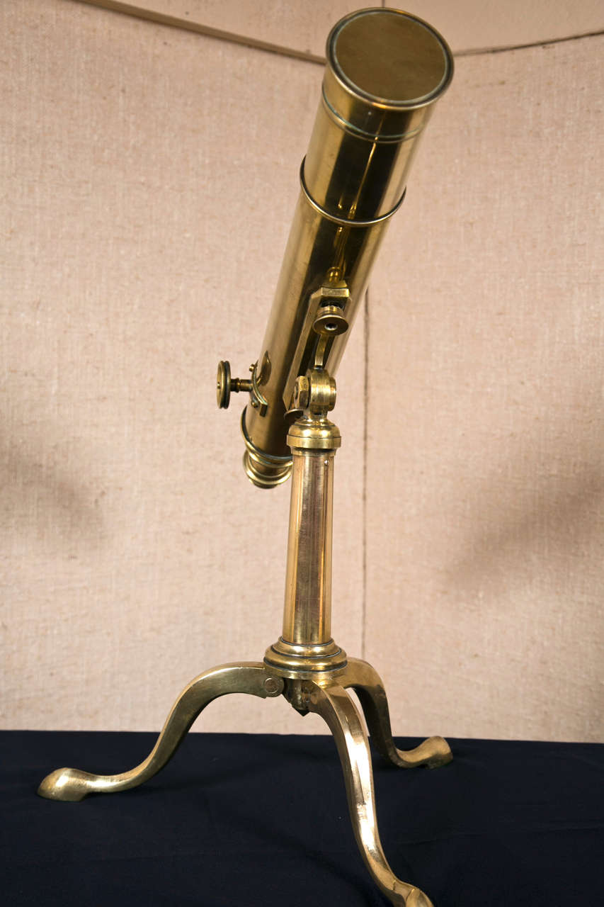 19th Century English Brass Telescope