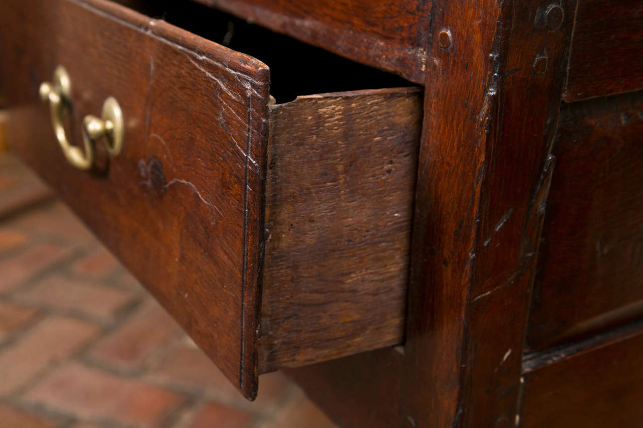 British English Oak Three-Drawer Server / Huntboard