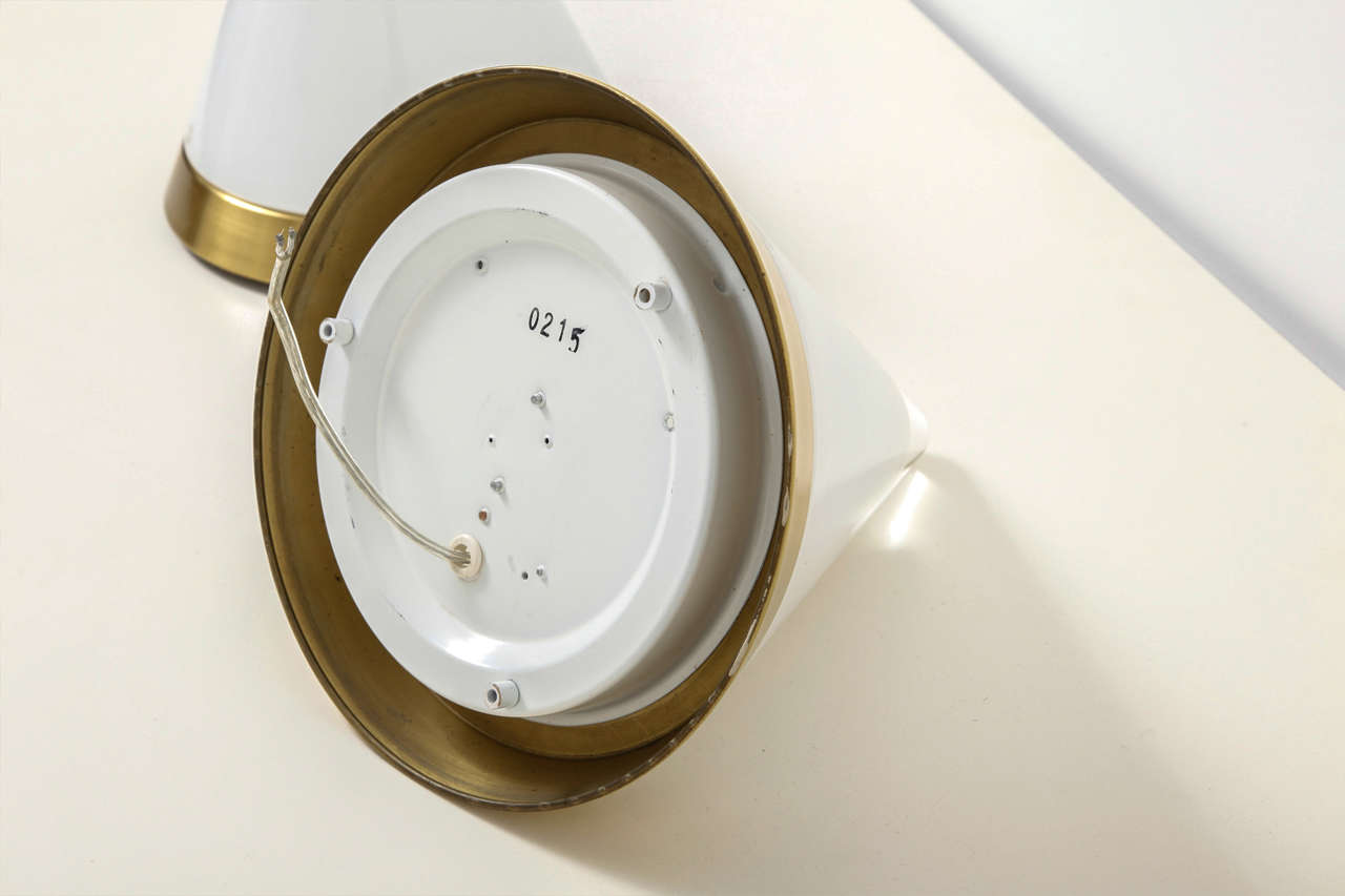 Set weißer Opalglas-Tischlampen von Peill und Putzler, Dänemark im Zustand „Gut“ im Angebot in Antwerp, BE