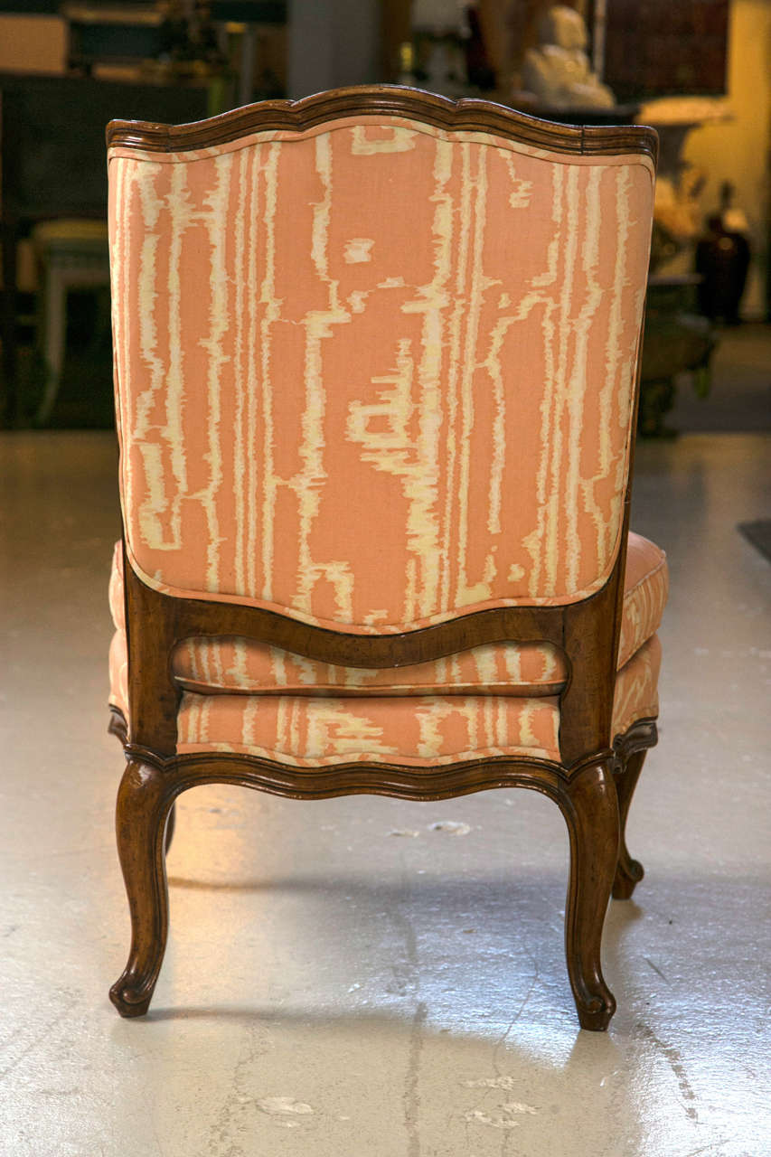 Small French Walnut Framed Slipper Chair 2