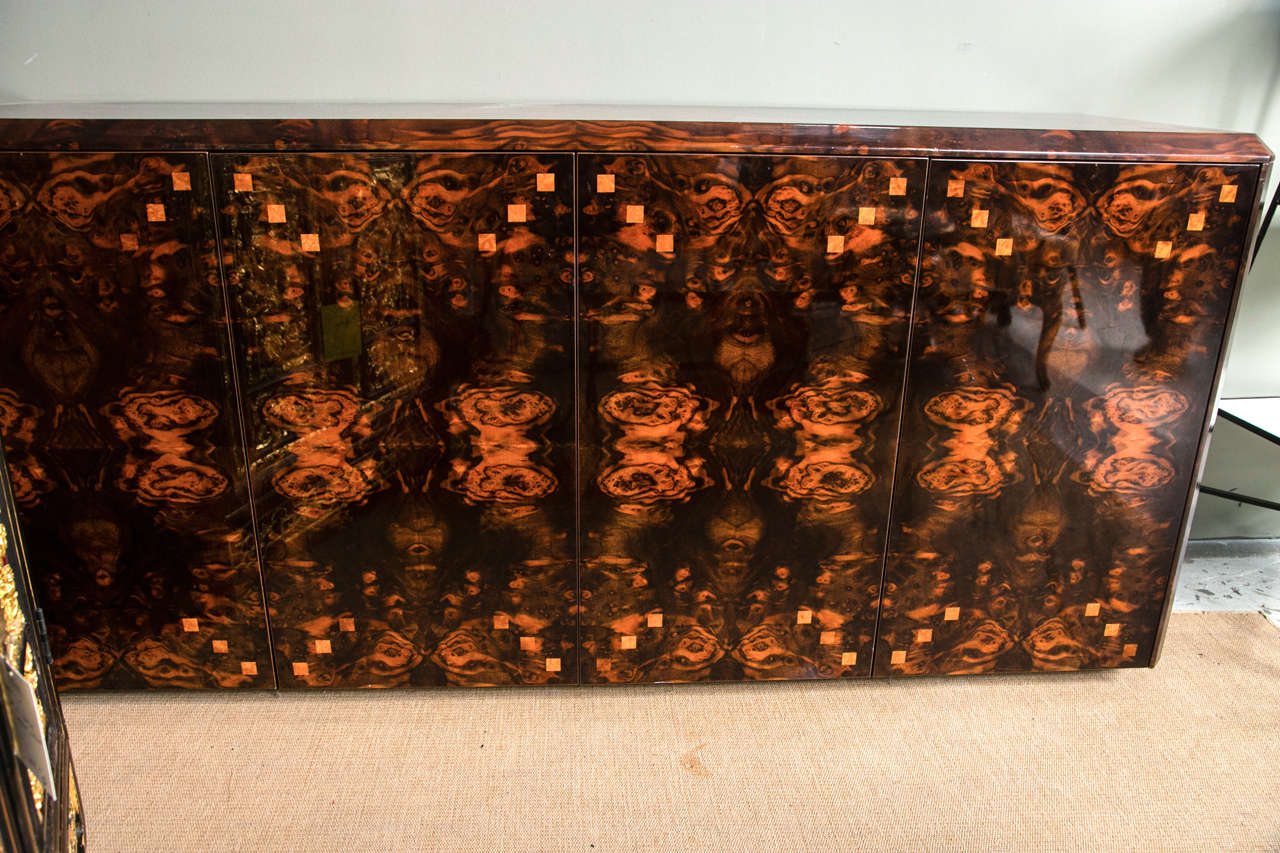 Italian Credenza Rare Burl Veneer 4