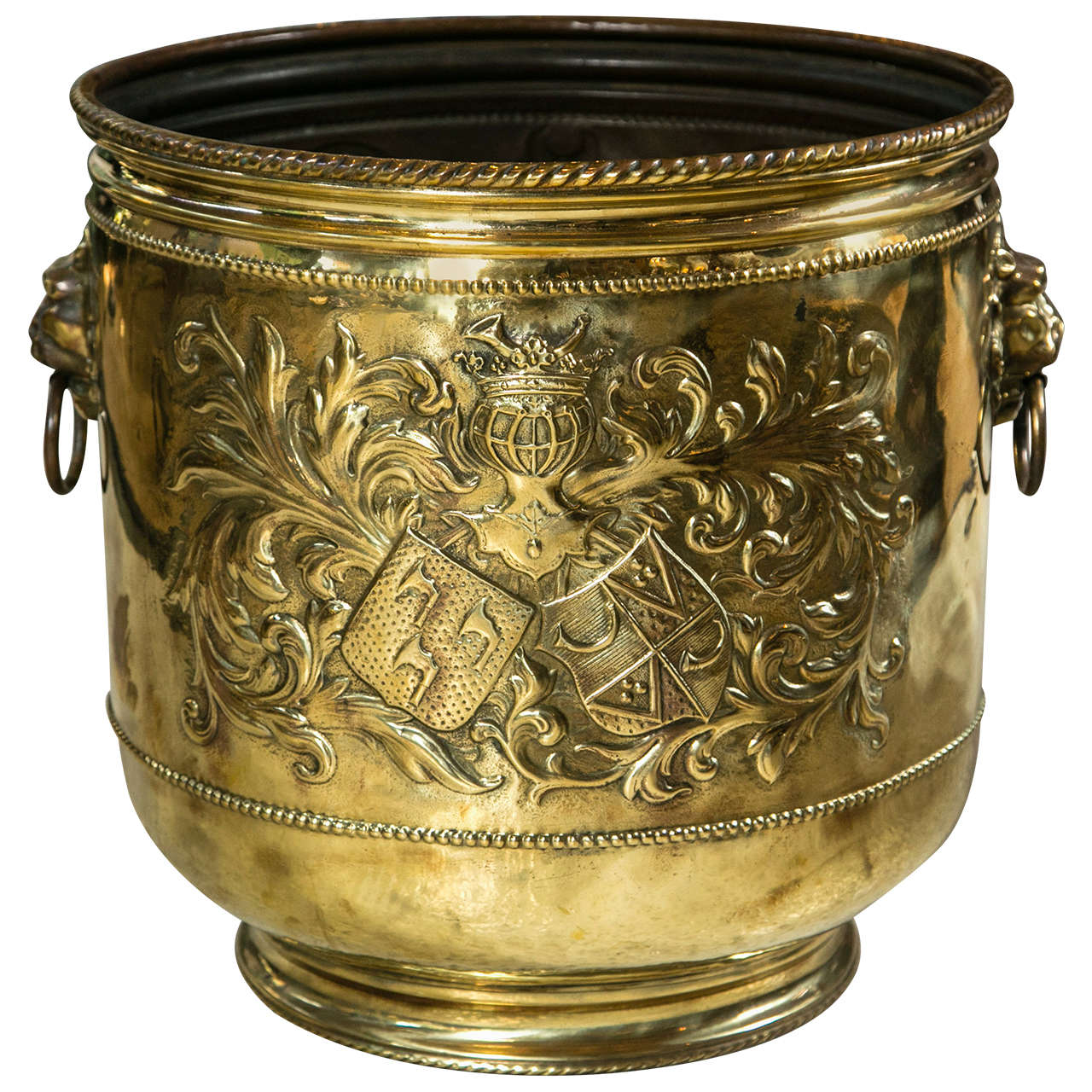 Vintage Brass Planter Ornate 7 Brass Pot