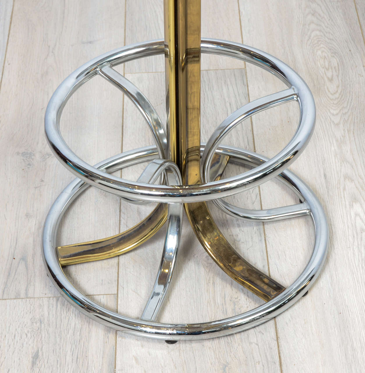 Organ Design Dry Bar and Stool in Metal and Lacquer For Sale 2