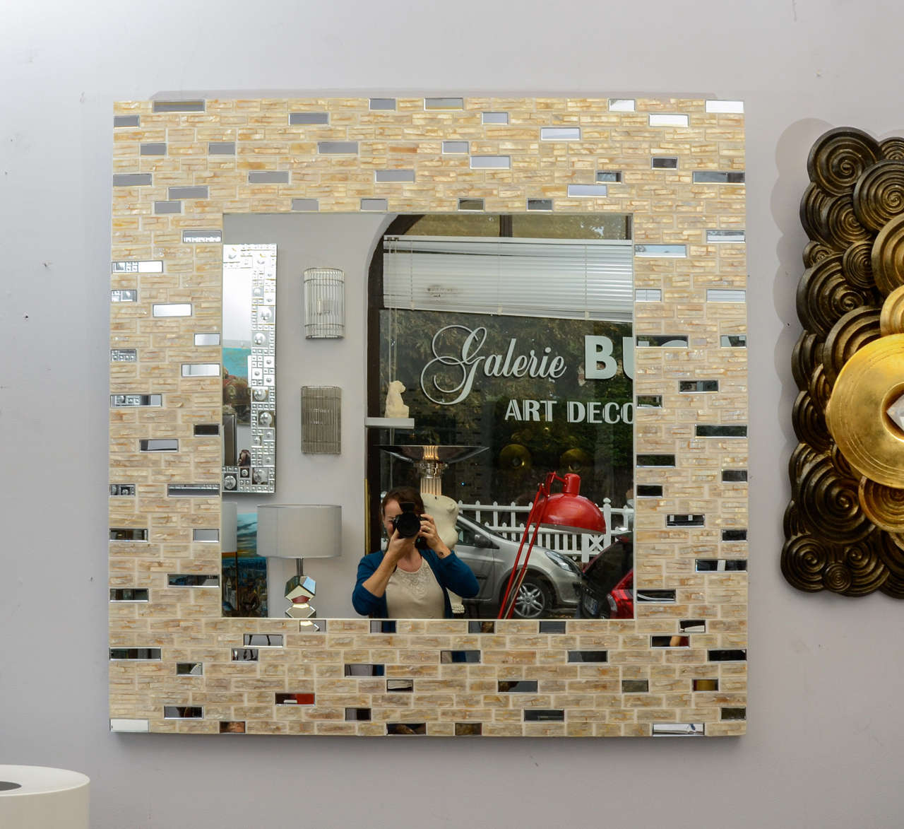 Large Mother of Pearl Mirror