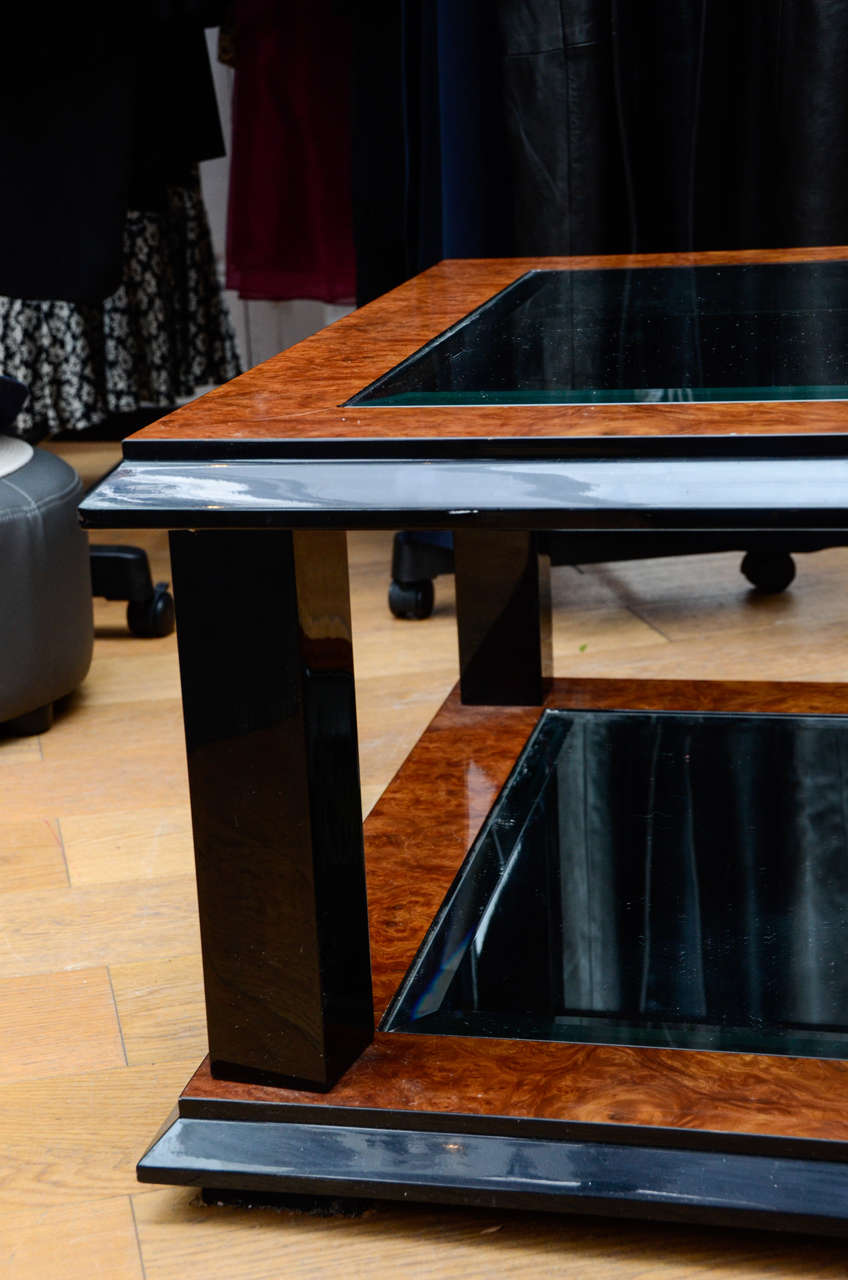 Double Top Lancel Coffee Table In Fair Condition For Sale In deauville, FR