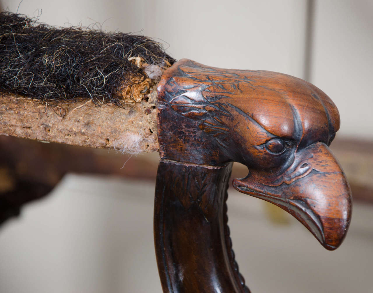 British George II Carved Walnut Gainsborough Chair