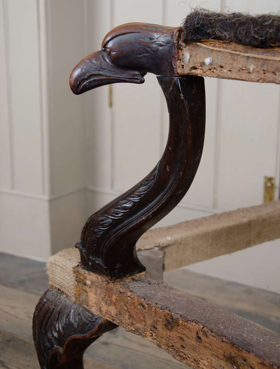 George II Carved Walnut Gainsborough Chair 1
