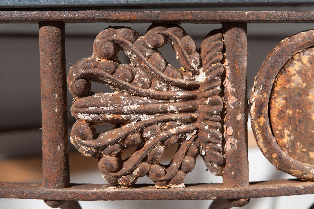 19th Century Console made from Stable Hay sack with Bluestone top 1