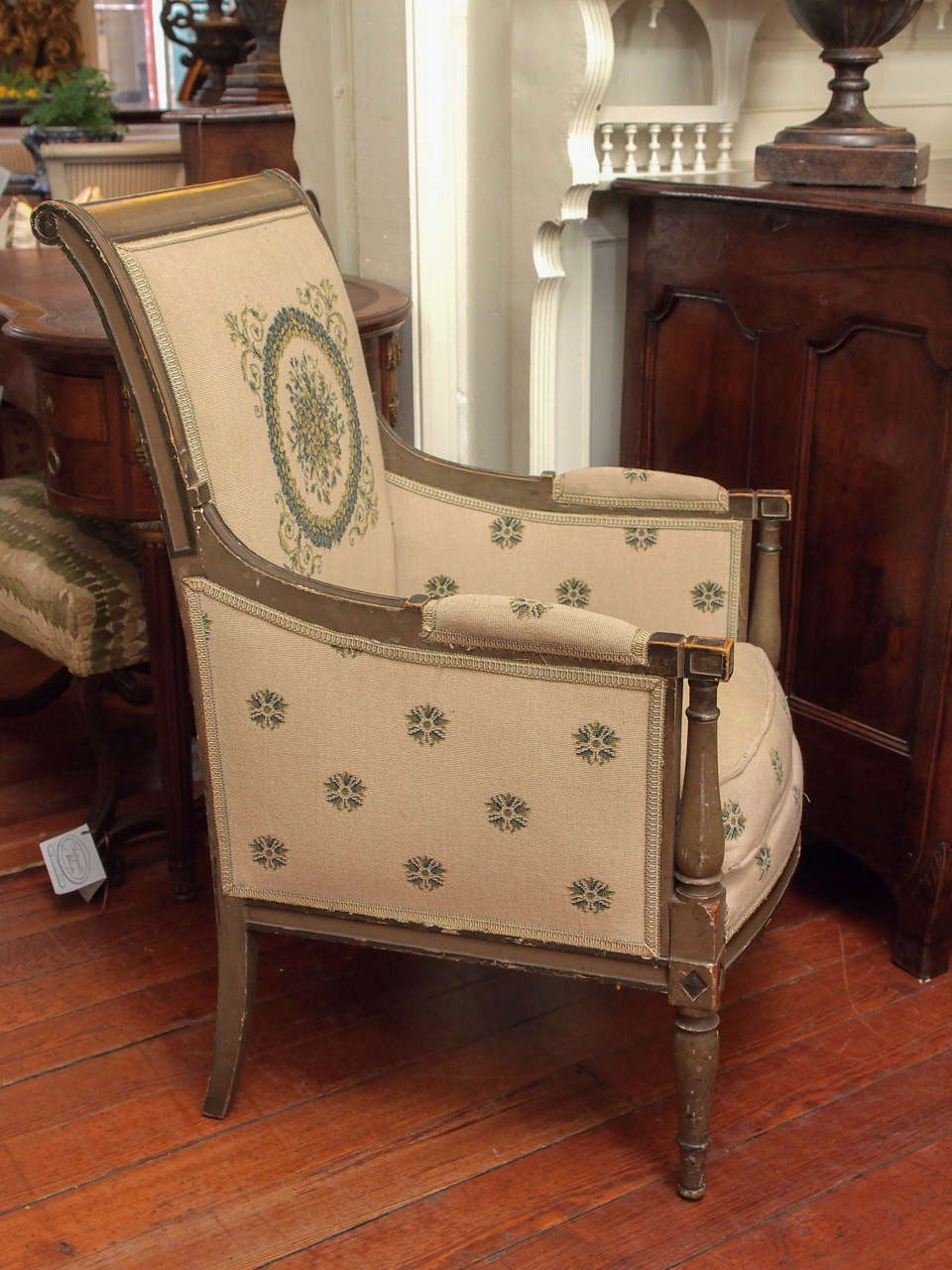 19th Century Set of Four Directoire Bergeres For Sale