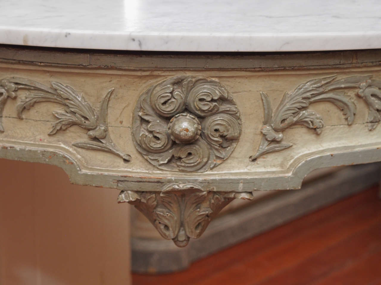 French 18th Century Demilune Console