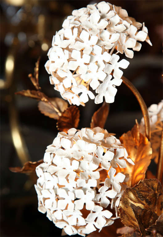 Fabulous Pair of Hydrangea Lamps 1