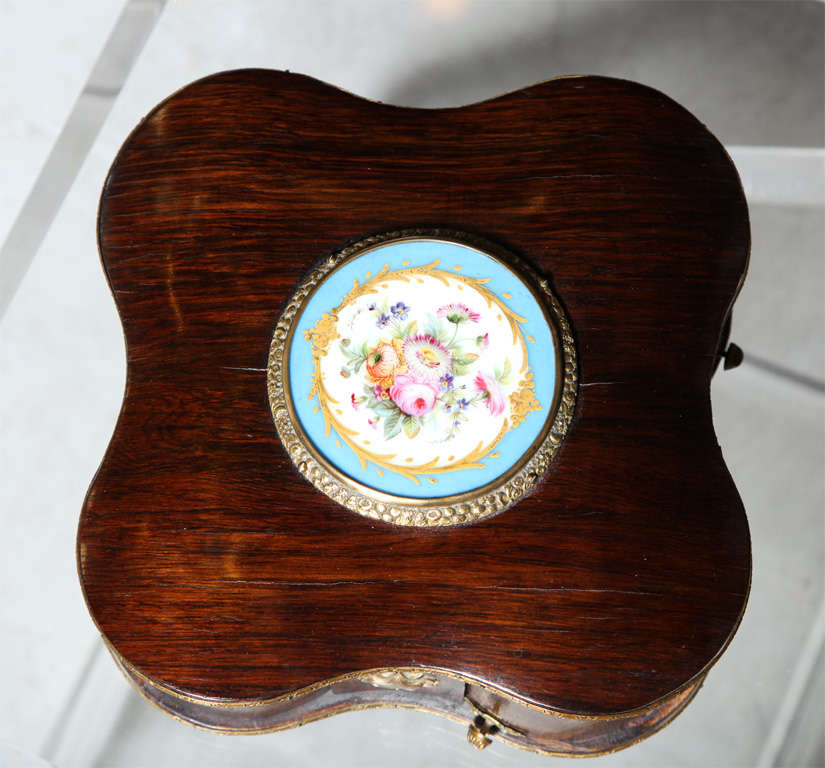 French Sevres Mechanical Jewelry Box In Good Condition In West Palm Beach, FL
