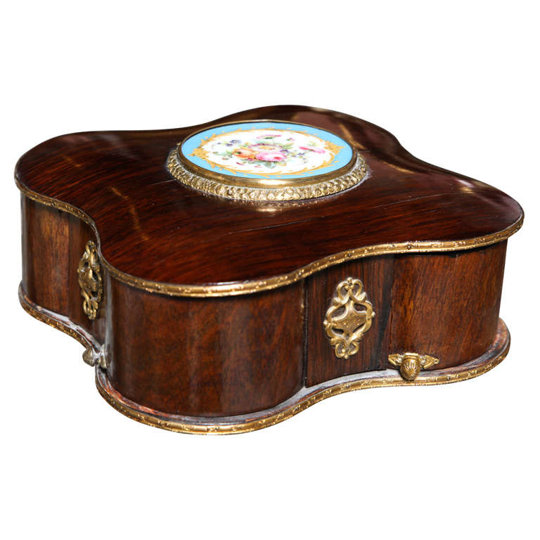 French Sevres Mechanical Jewelry Box