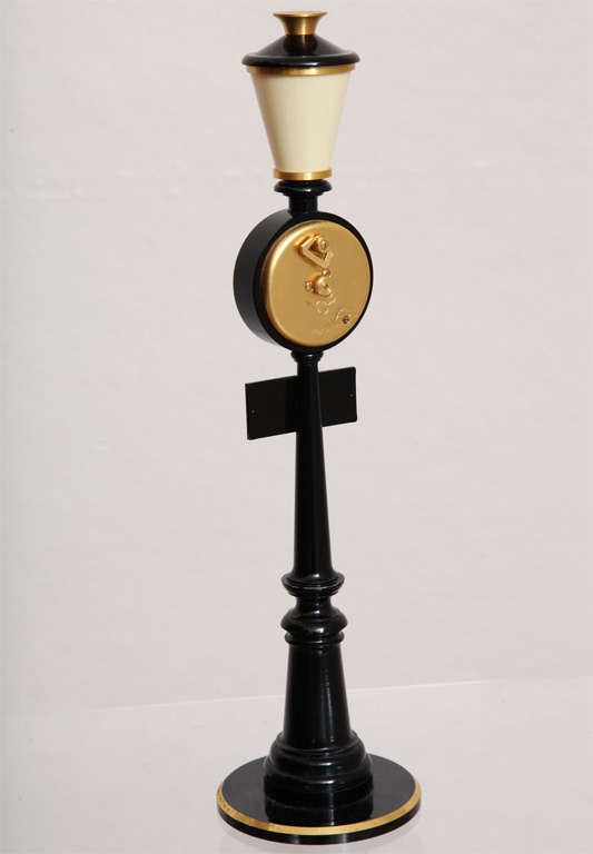 Mid-20th Century Jaeger-LeCoultre Paris Street Lamp Post Table Clock