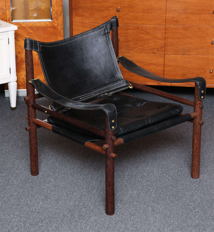 Swedish Pair Arne Norell Rosewood Sirocco Arm Chairs