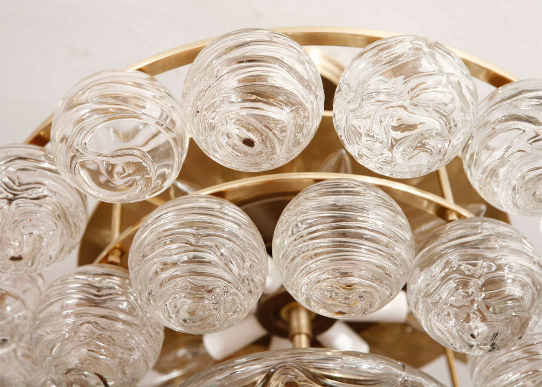 Doria Glass + Brass Ball Chandelier