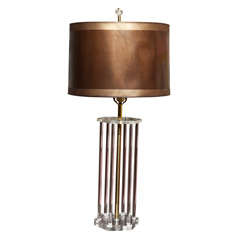 Lucite Column Lamp